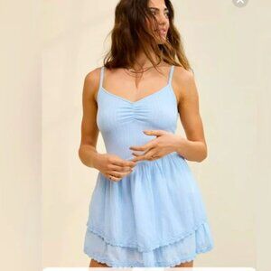 Light Blue XS Aerie Ballerina Babydoll Dress